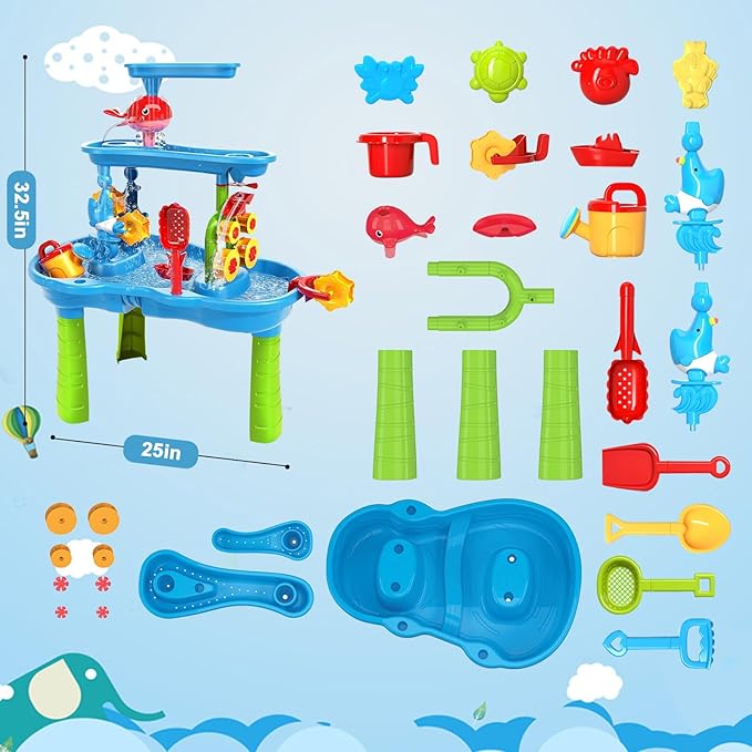Water Table for Toddlers 3-5 | 3-Tier Kids Water Table Toys