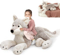 Large Wolf Stuffed Animal for Boy, Giant Wolf Plush Toy