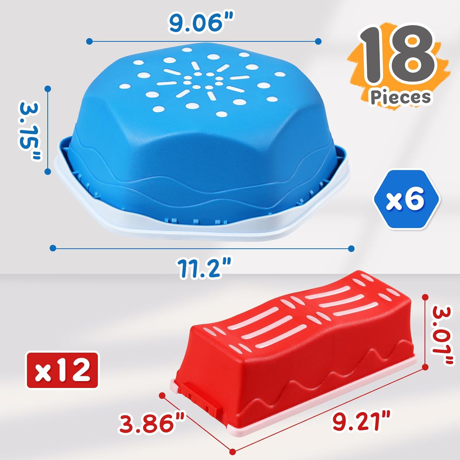 18 Pieces Non-Slip Balance Beam Stepping Stones for Kids 3 Years