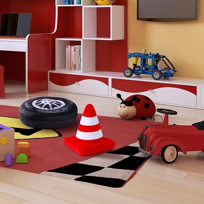 Race Car Room Decor Racing Plush Throw Pillow Set