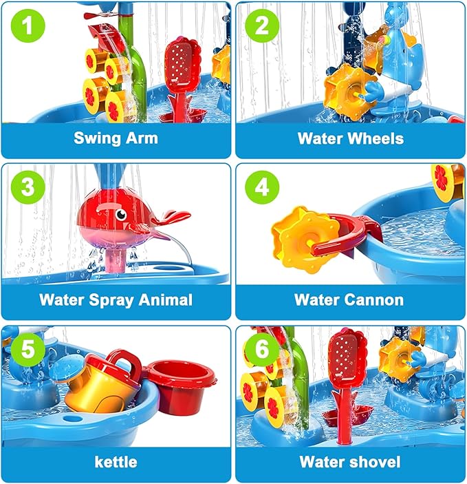 Water Table for Toddlers 3-5 | 3-Tier Kids Water Table Toys