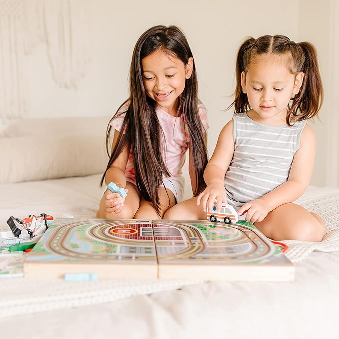 Wooden, 4 Rescue Vehicles for Toddlers