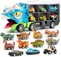 Dinosaur Truck with 12 Pull Back Cars